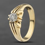 Pre-Owned 18ct Yellow Gold 0.93ct Diamond Single Stone Signet Ring 41341993