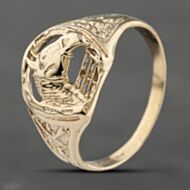 Pre-Owned 9ct Yellow Gold Horse Signet Ring 41341997