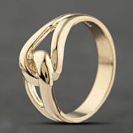 Pre-Owned 9ct Yellow Gold Crossover Signet Ring 41342005