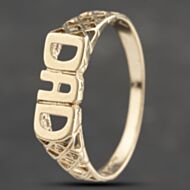 Pre-Owned 9ct Yellow Gold Dad Signet Ring 41342035