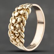 Pre-Owned Vintage Yellow Gold Two Row Keeper Ring 41342036