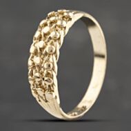 Pre-Owned 9ct Yellow Gold Three Row Keeper Ring 41342037