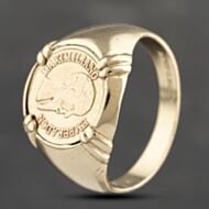Pre-Owned 9ct Yellow Gold Peso Signet Ring 41342042