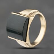 Pre-Owned 9ct Yellow Gold Bloodstone Signet Ring 41342073