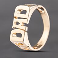 Pre-Owned 9ct Yellow Gold Dad Signet Ring 41342119