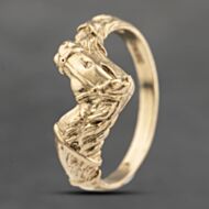 Pre-Owned 9ct Yellow Gold Horse Head Half Wishbone Ring 41342130