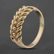 Pre-Owned 9ct Yellow Gold One Row Keeper Ring 41342160