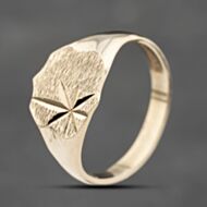 Pre-Owned Vintage 9ct Yellow Gold Shield Shaped Signet Ring 41342214