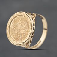 Pre-Owned 9ct Yellow Gold St George Signet Ring 41342216