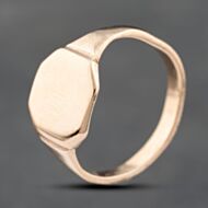 Pre-Owned Rose Gold Hexagon Signet Ring 41342220