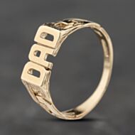 Pre-Owned 9ct Yellow Gold Dad Signet Ring 41342248
