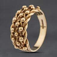 Pre-Owned 9ct Yellow Gold 3 Row Keeper Ring 41342278