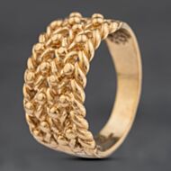Pre-Owned 9ct Yellow Gold 4 Row Keeper Ring 41342279