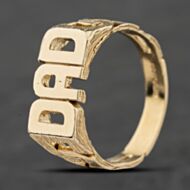 Pre-Owned 9ct Yellow Gold Dad Signet Ring 41342325