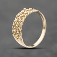 Pre-Owned 9ct Yellow Gold Three Row Keeper Ring 41342368