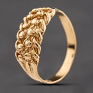 Pre-Owned 9ct Yellow Gold Two Row Keeper Ring 41342415