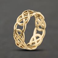 Pre-Owned 9ct Yellow Gold Celtic Band Ring 41342463