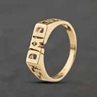 Pre-Owned 9ct Yellow Gold Dad Signet Ring 41342473