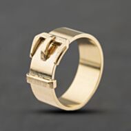 Pre-Owned 9ct Yellow Gold Buckle Ring 41342485