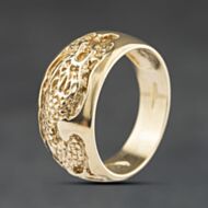 Pre-Owned 9ct Yellow Gold Dragon Band Ring 41342524