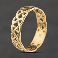 Pre-Owned 9ct Yellow Gold Celtic Band Ring 41342530