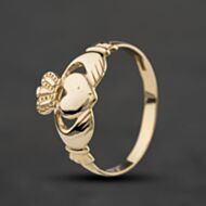 Pre-Owned 9ct Yellow Gold Claddagh Ring 41342575