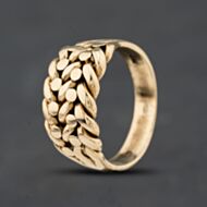 Pre-Owned 9ct Yellow Gold 2 Row Keeper Ring 41342609