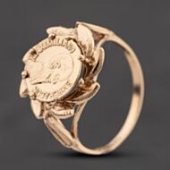 Pre-Owned 9ct Yellow Gold Peso Signet Ring 41342635