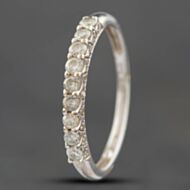 Pre-Owned 9ct White Gold 0.33ct Brilliant Cut Diamond Half Eternity Ring 41381107