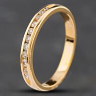 Pre-Owned 14ct Yellow Gold Brilliant Cut Diamond Channel Set Half Eternity Ring 41381236