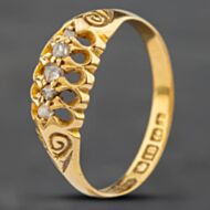 Pre-Owned Antique 18ct Yellow Gold Diamond Five Stone Ring 41381299
