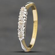 Pre-Owned Vintage Yellow Gold Diamond Five Stone Ring 41381679