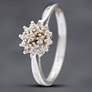 Pre-Owned 9ct White Gold Diamond Cluster Ring 41382025