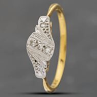 Pre-Owned Vintage Yellow Gold Diamond Five Stone Ring 41382133
