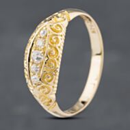 Pre-Owned 18ct Yellow Gold Diamond Five Stone Ring 41382278