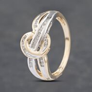 Pre-Owned 9ct Yellow Gold Diamond Dress Ring 41382315