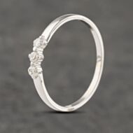 Pre-Owned 14ct White Gold Diamond Three Stone Ring 41382359