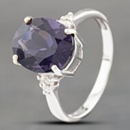 Pre-Owned 9ct White Gold & Diamond Dress Ring 41382416