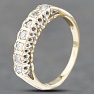 Pre-Owned 9ct Yellow Gold 0.33ct Brilliant Cut Diamond Half Eternity Ring 41382428