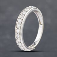Pre-Owned 9ct White Gold 0.44ct Brilliant Cut Diamond Half Eternity Ring 41382469
