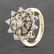 Pre-Owned Vintage Yellow Gold Diamond Snowflake Cluster Ring 41382511