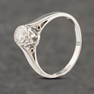 Pre-Owned 9ct White Gold 0.25ct Brilliant Cut Diamond Solitaire Ring 41382560