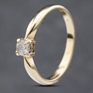 Pre-Owned 18ct Yellow Gold 0.25ct Brilliant Cut Diamond Solitaire Ring 41382570