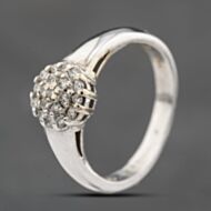 Pre-Owned 18ct White Gold 0.20ct Brilliant Cut Diamond Cluster Ring 41382589