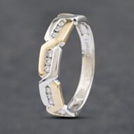 Pre-Owned 9ct Two Colour Gold Brilliant Cut Diamond Half Eternity Ring 41382653