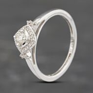 Pre-Owned 9ct White Gold Diamond Cluster Ring 41382738