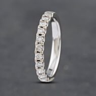 Pre-Owned 18ct White Gold 0.44ct Brilliant Cut Diamond 11 Stone Half Eternity Ring 41382753