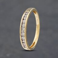 Pre-Owned 18ct Yellow Gold 0.25ct Brilliant Cut Diamond Channel Set 11 Stone Half Eternity Ring 41382764