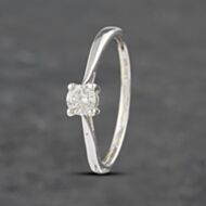 Pre-Owned 18ct White Gold 0.25ct Brilliant Cut Diamond Solitaire Ring 41382786