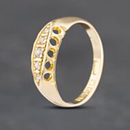 Pre-Owned Antique 18ct Yellow Gold 0.10ct Diamond Five Stone Ring 41382895